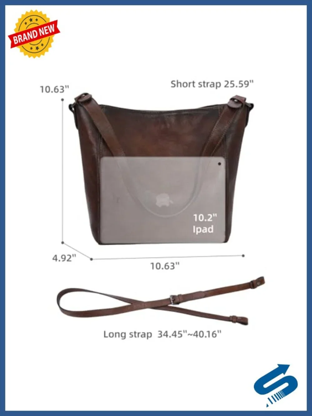 Genuine Leather Tote Bag Crossbody Satchel Medium Purses
